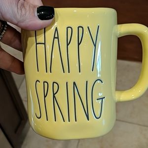 Rae Dunn Happy spring yellow mug
